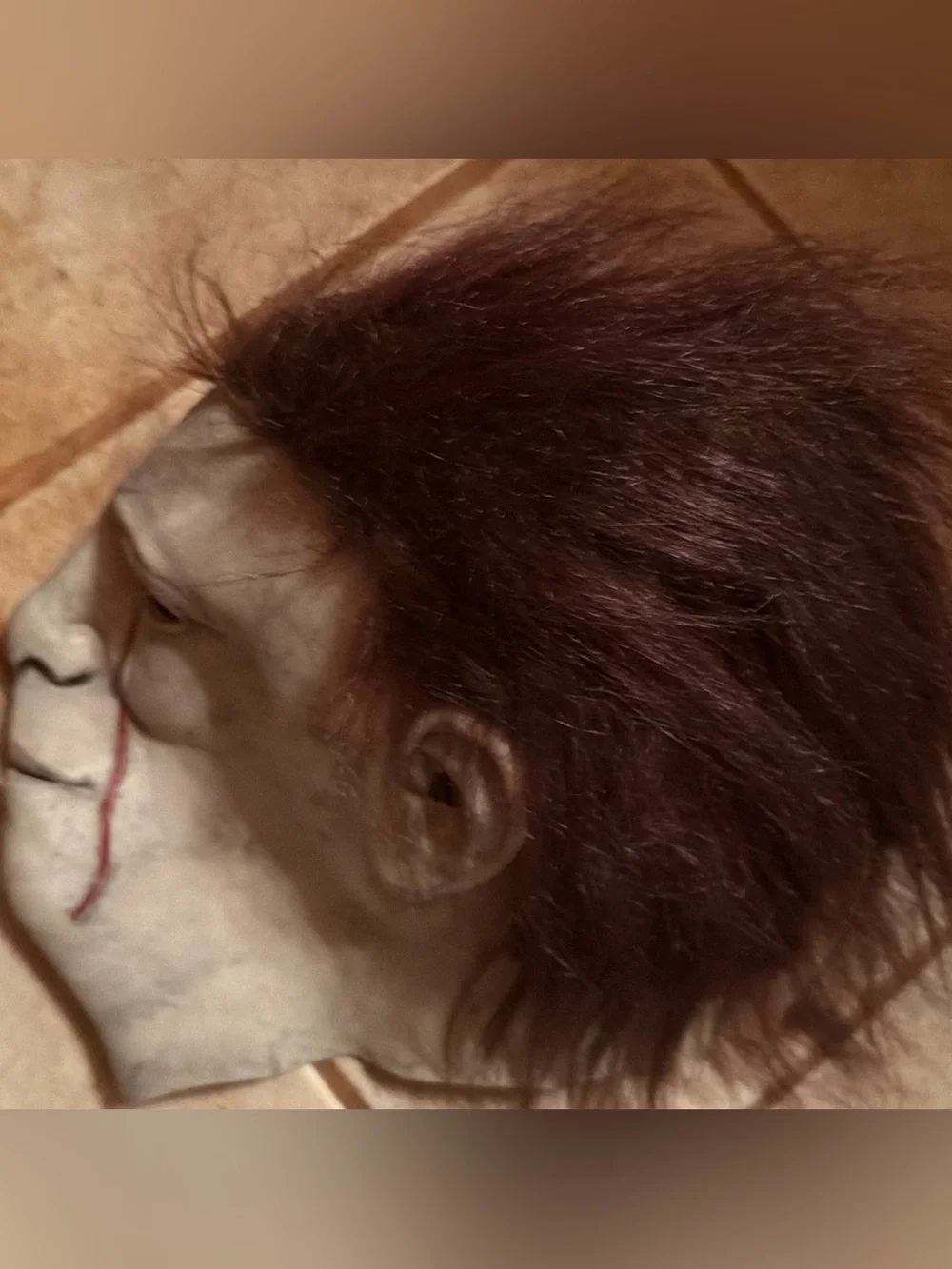 Halloween II Michael Myers Latex Rubber Mask Blood Tears horror Movie Costume OS
